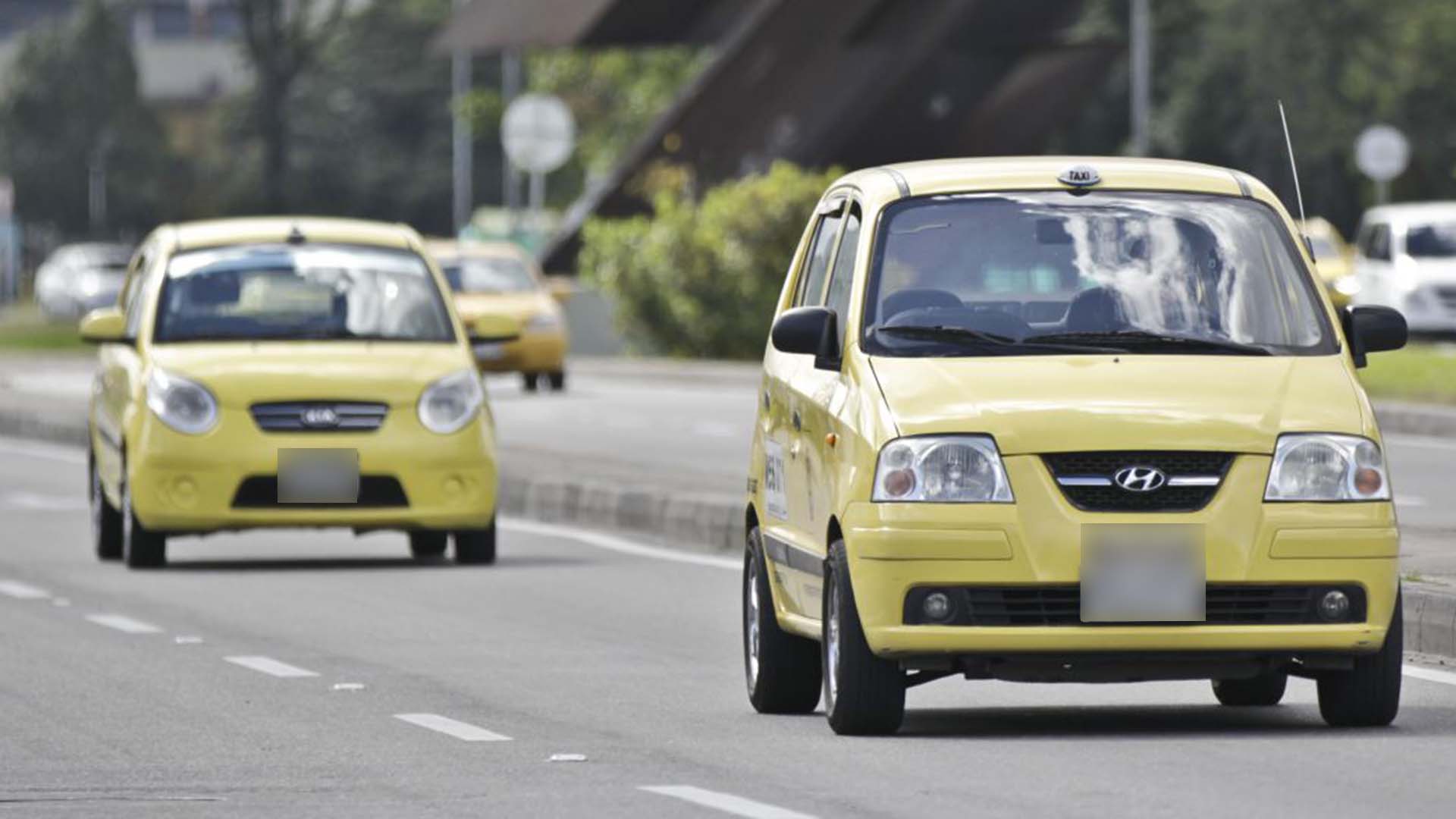 Imagen de referencia de un taxi en la ciudad de Bogotá