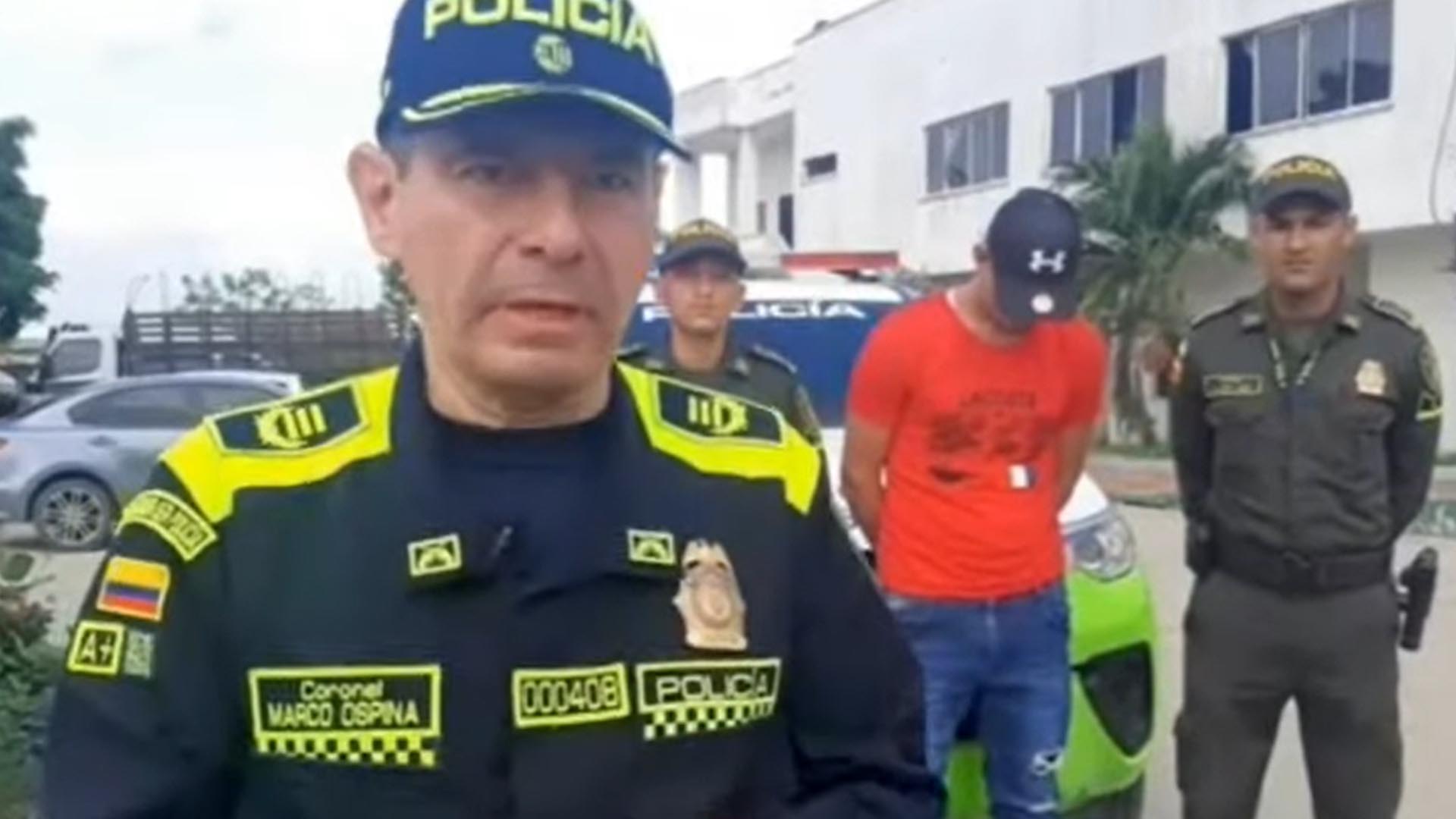 alias Salchichón fue detenido por la Policía Metropolitana de Barranquilla. 