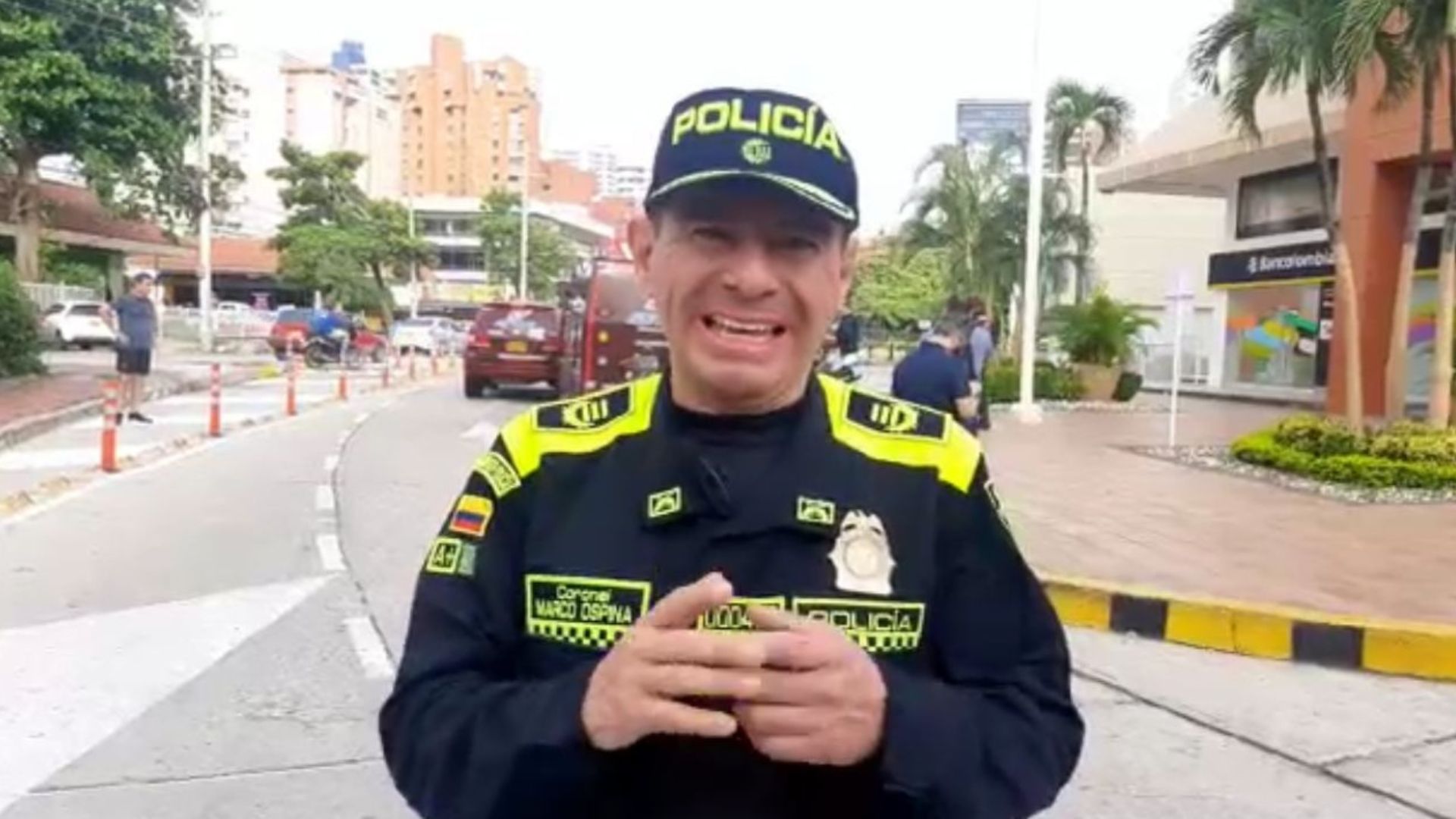Coronel Marco Ospina, subcomandante de la Policía Metropolitana de Barranquilla.