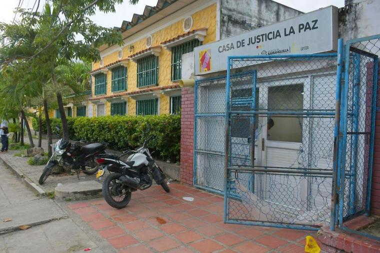 En esta Casa de Justicia del barrio La Paz fue agredida Milena Altamar por su expareja, en hechos ocurridos la semana anterior.