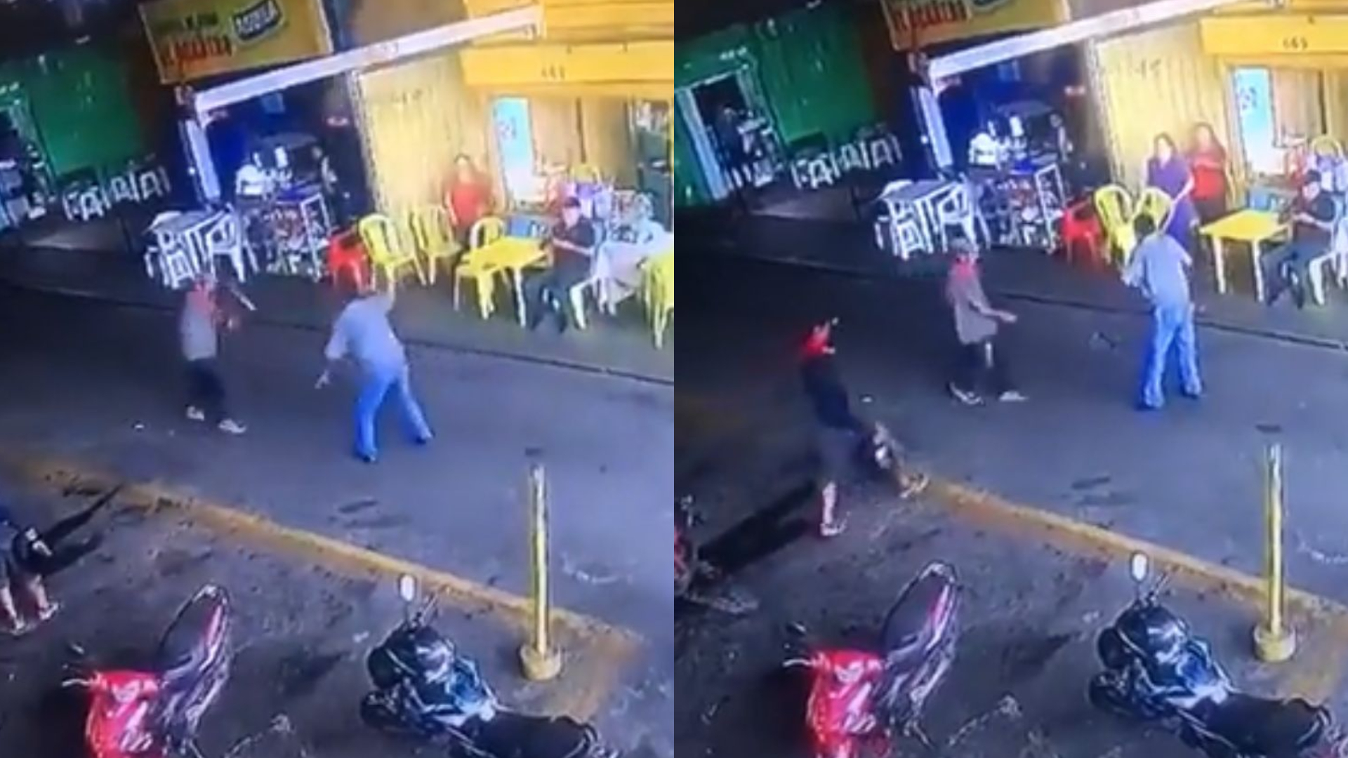 Video de hombre atacando a un vendedor de cilantro