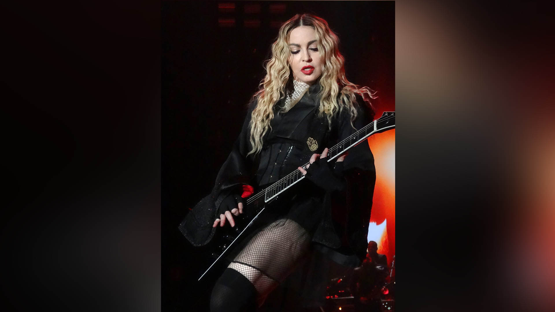 Madonna durante una gira internacional