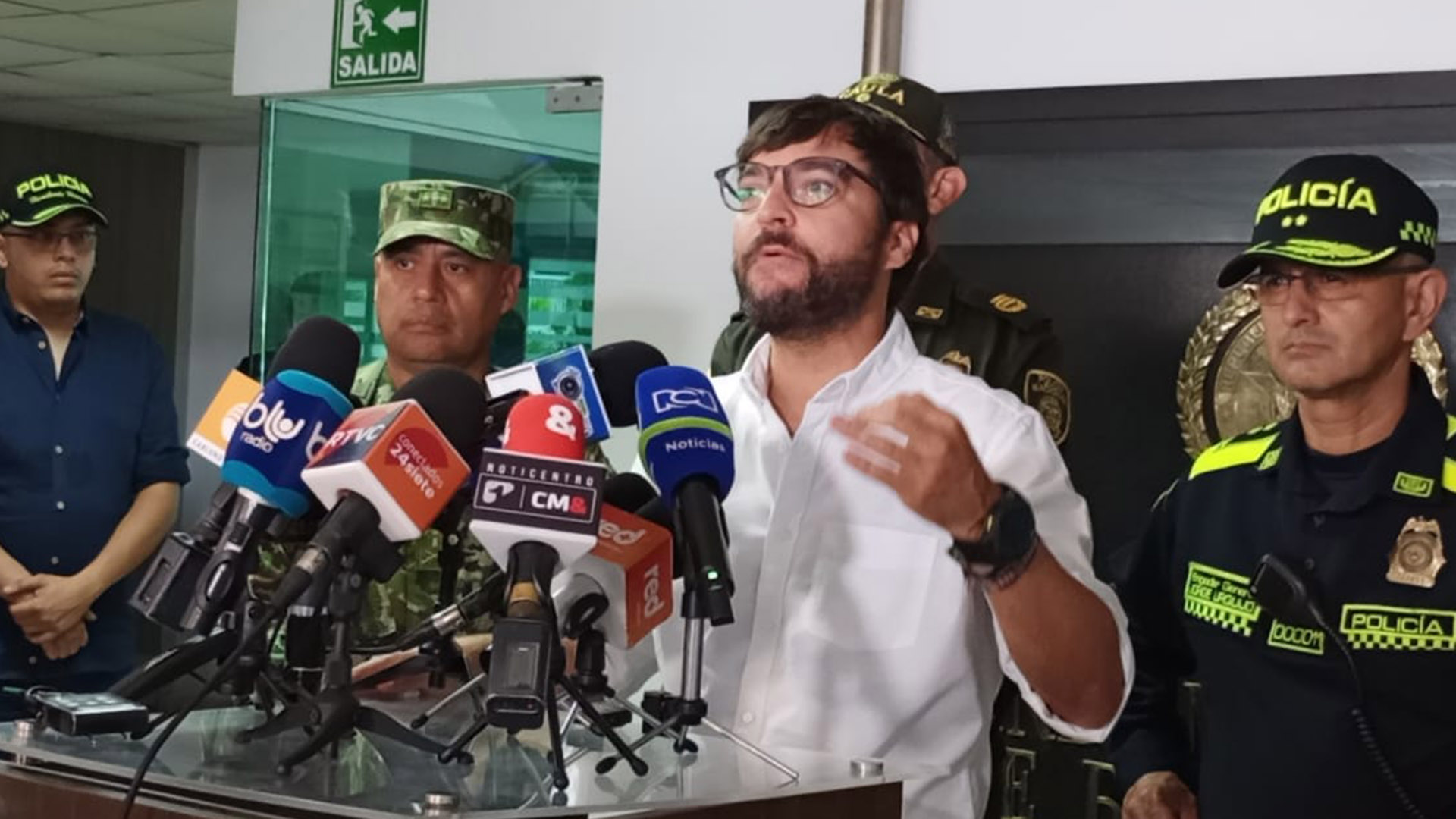 Jaime Pumarejo durante la rueda de prensa de este miércoles, posterior a un comité de seguridad