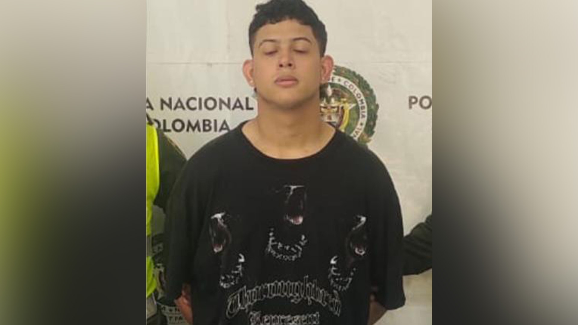 El joven Luis Rafael Costa Solano, de solo 20 años, al momento de la oficialización de su captura