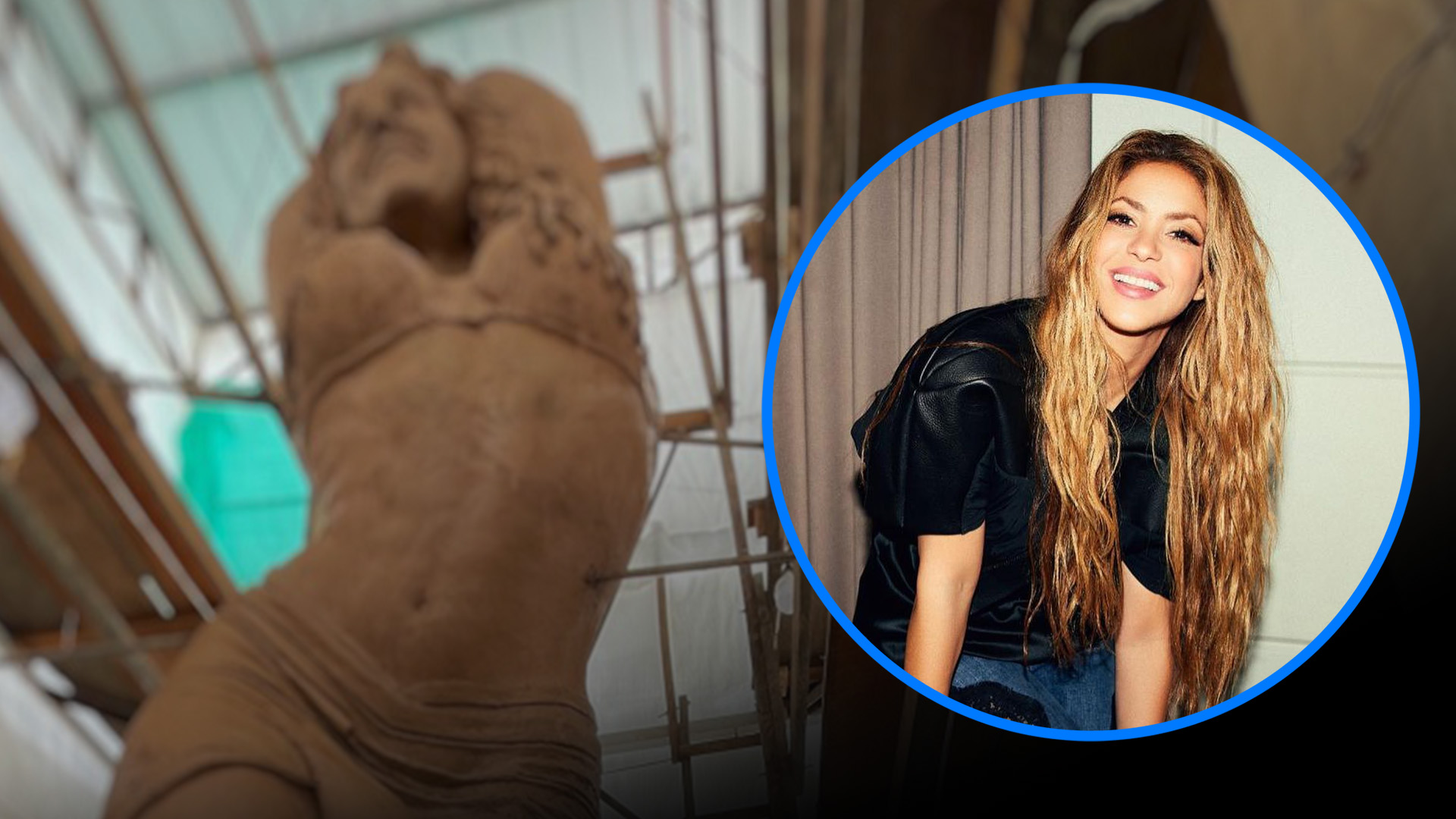 Shakira y su escultura