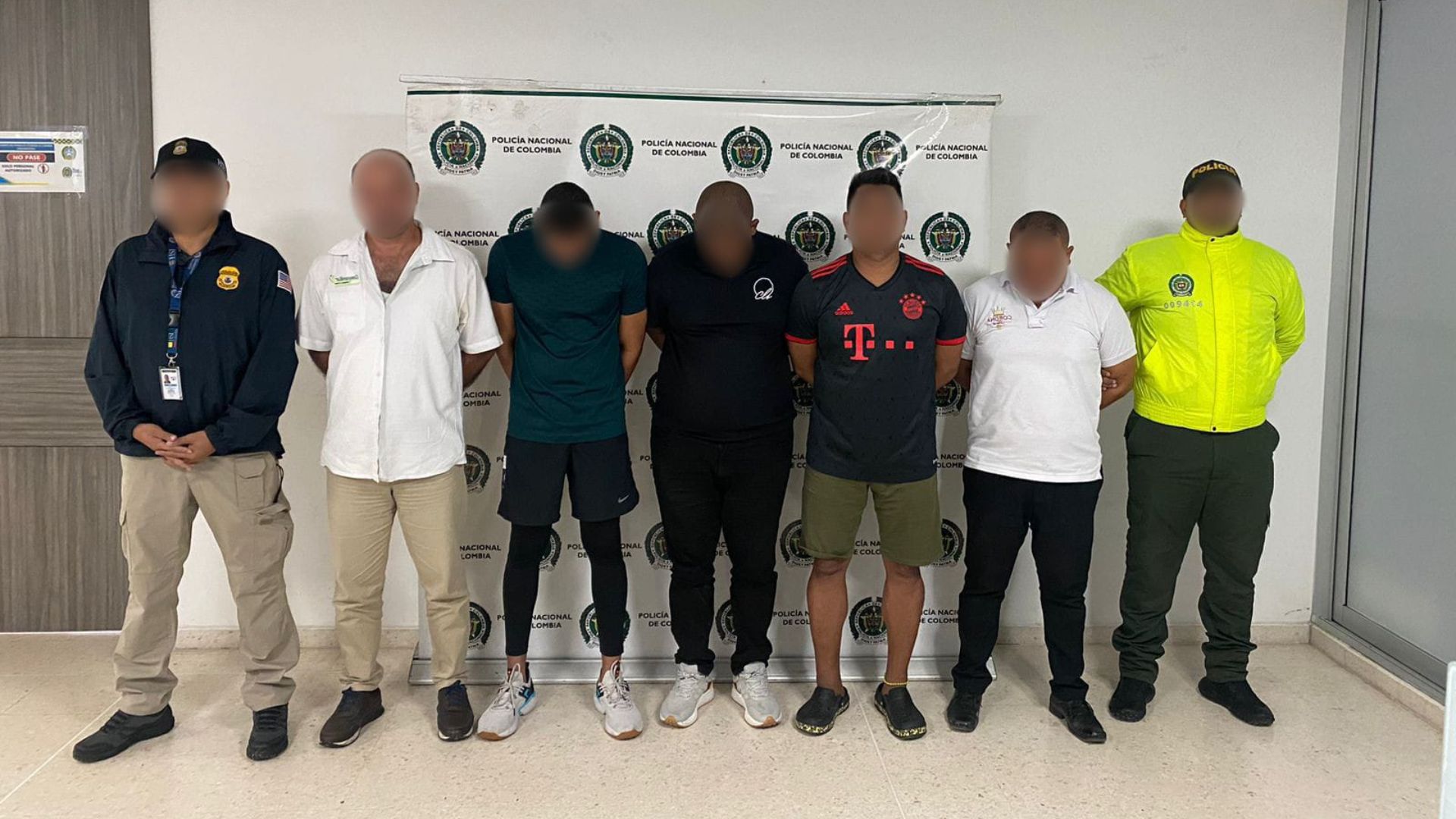 Los capturados por las autoridades en la ciudad de Cartagena