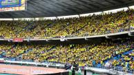 La fiesta en el estadio Metropolitano durante uno de los juegos de la selección Colombia