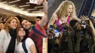 Shakira compartiendo junto a sus seguidores en un aeropuerto y en concierto