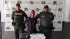 El sujeto capturado por efectivos de la Policía Metropolitana de Barranquilla