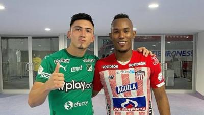 Fabián Ángel y Andrés Balanta después de un partido. 