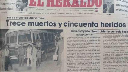 Publicación de El Heraldo el lunes 6 de septiembre de 1982.
