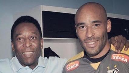 Pelé y Edinho previo a un partido