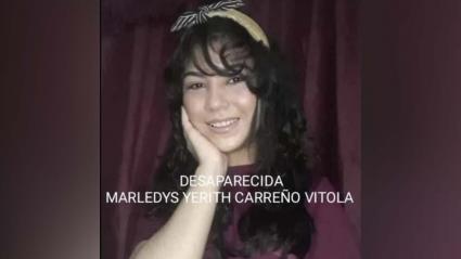 La menor desaparecida es identificada como Marledys Carreño. 