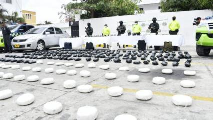 Material incautado por la Policía Metropolitana de Barranquilla. 