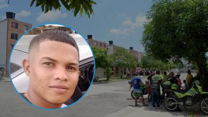 Imagen de referencia del barrio y el rostro del joven asesinado en las últimas horas