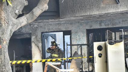 La casa quedó calcinada como consecuencia de las llamas