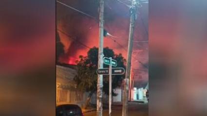 Incendio en barrio Centro
