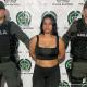 Alias Paola en el momento de su captura por hombres del Gaula de la Policía Nacional 