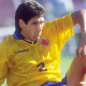 Andrés Escobar durante un partido de la Copa Mundo de 1998