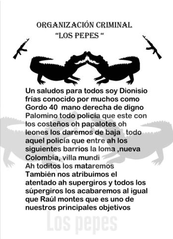 Panfleto de Los Pepes